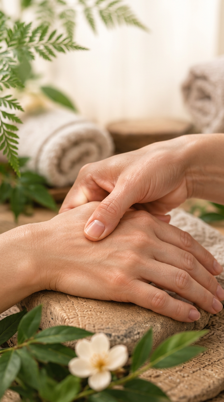 Geste de Shiatsu des Mains — STRESS & SOMMEIL
