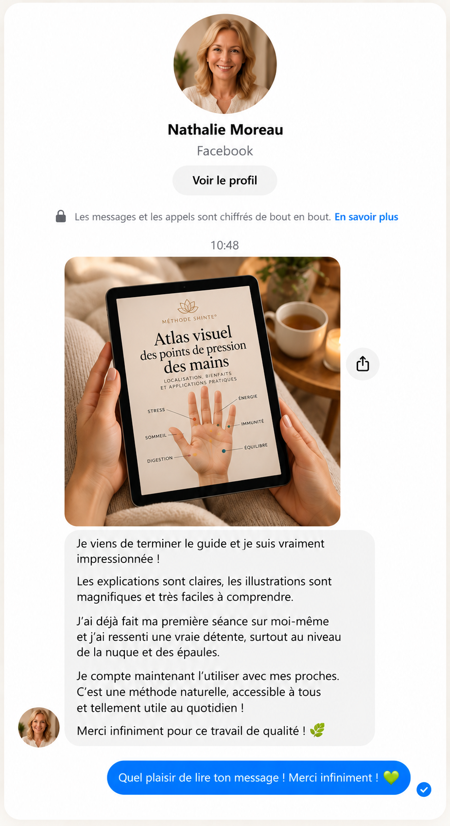 Message d'une élève de la Méthode SHINTE 2