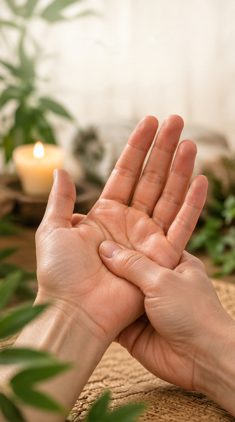 Geste de Shiatsu des Mains — MAUX DE TÊTE & TENSIONS