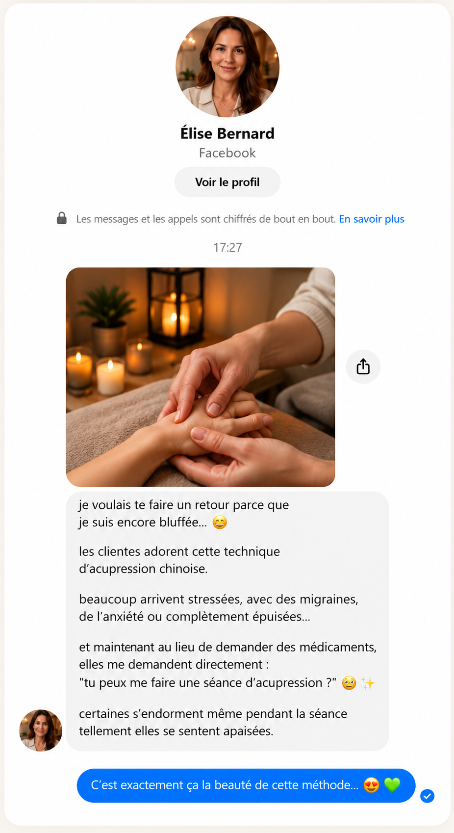 Message d'une élève de la Méthode SHINTE 1